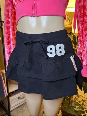 DAISY STREET Black Tiered Ruffle Mini Skirt Size XS Number 98